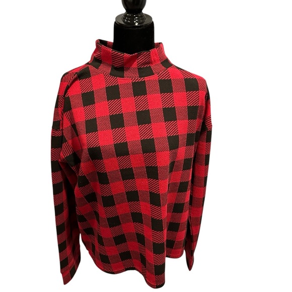 Women’s Scotch Plaid Long Sleeve Mock Neck Sweater Size Extra Large. Brand New. - Picture 10 of 10